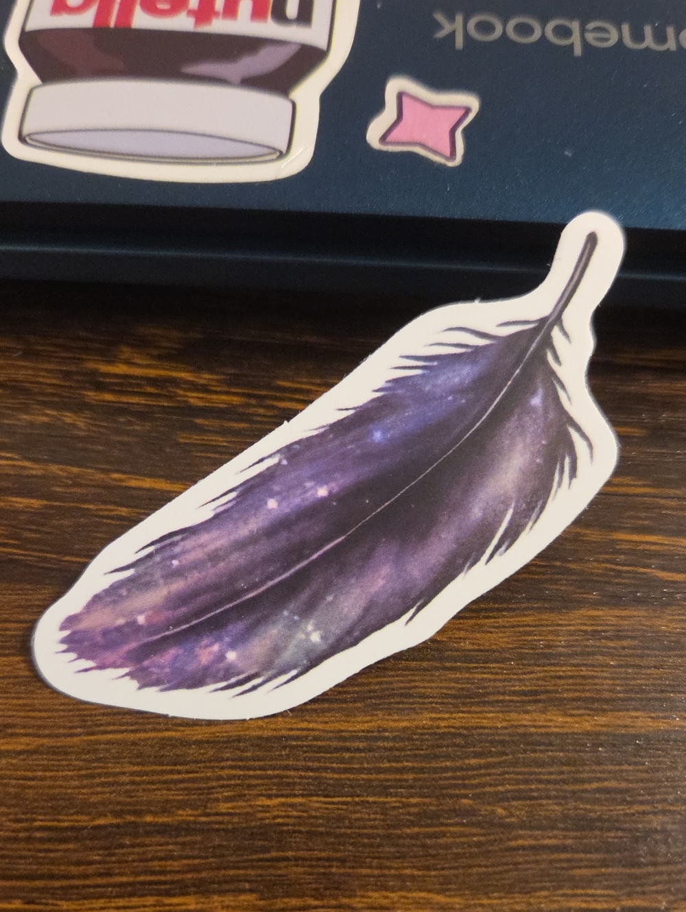 Decorative Purple Feather Sticker - Home Accents
